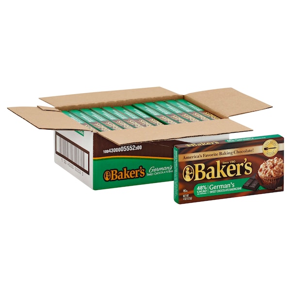Bakers Baker Chocolate German 4 oz., PK12 10043000055523 - main